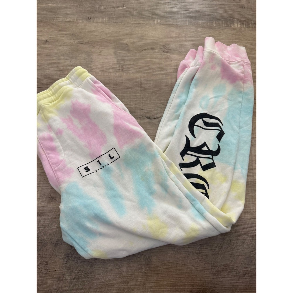 Streetwear Tie-Dye Sweatpants - S1L Studio "No Judgement Zone" - Medium